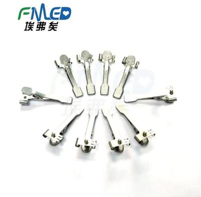 宠物动物电极夹，多功能兽用扁嘴夹电极，不锈钢材质